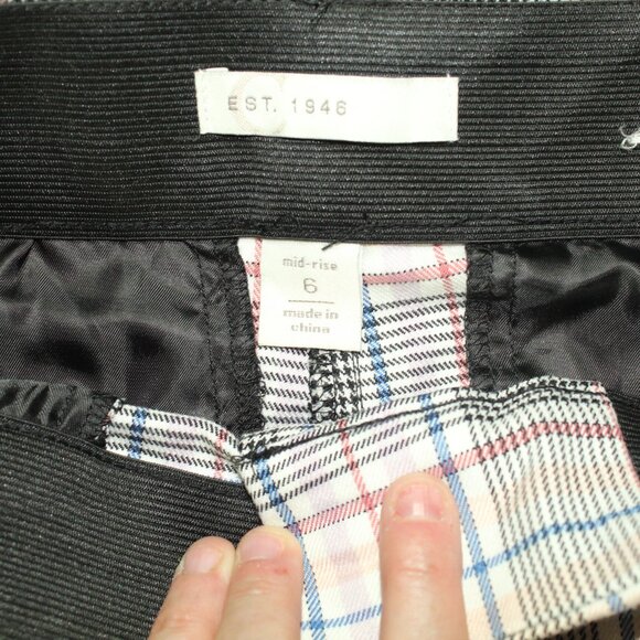 C est 1946 Women's 6 Mid Rise Plaid Straight Leg Pants - Picture 6 of 7